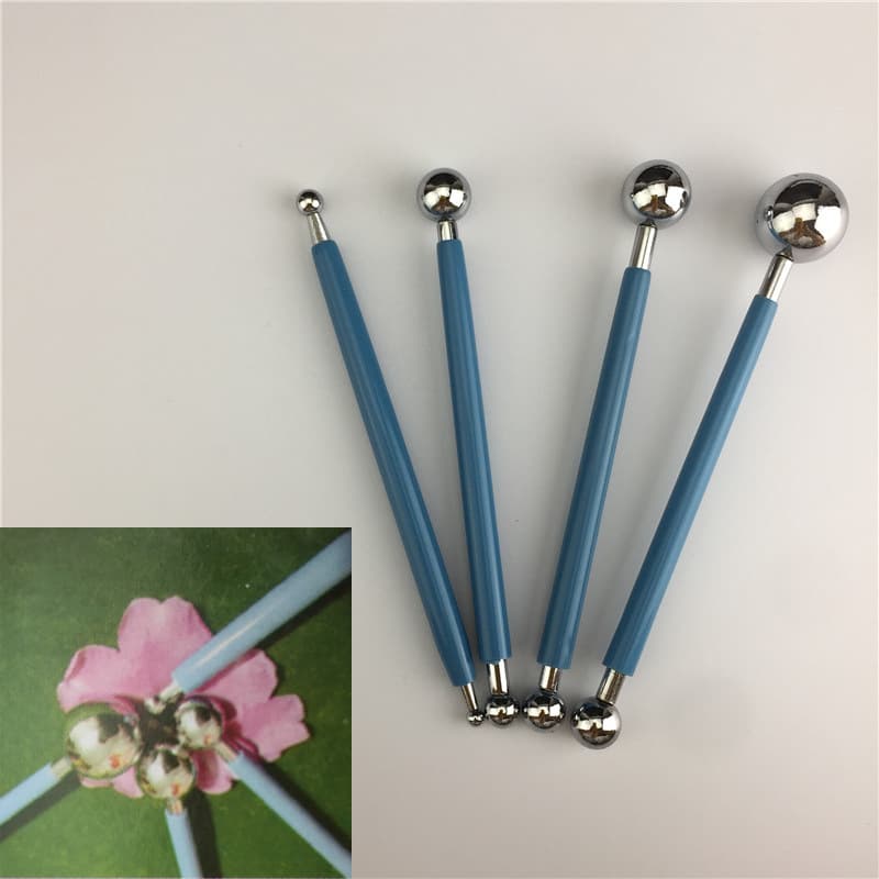 Stainless Steel Sugar Art Tools Set of 8 Ball Sticks for Cake Decoration DIY Ceramics Tools Baking Tools Non-Standard Shape