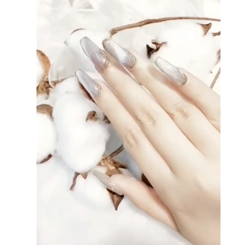 Nail Gel Polish Crystal Cat Eye Gel, New Popular 9D Cat Eye with Silver Glitter, Cylindrical Magnet