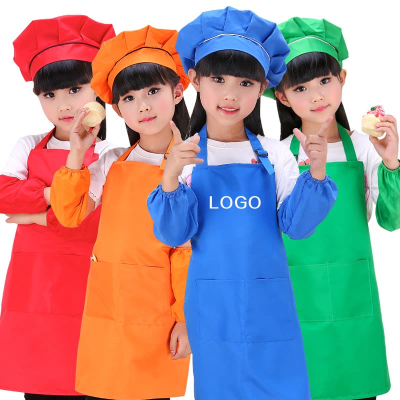 Children's Apron Production Kindergarten Art Gallery Kids' Painting Clothes Advertising Apron Printed Text Apron LOGO