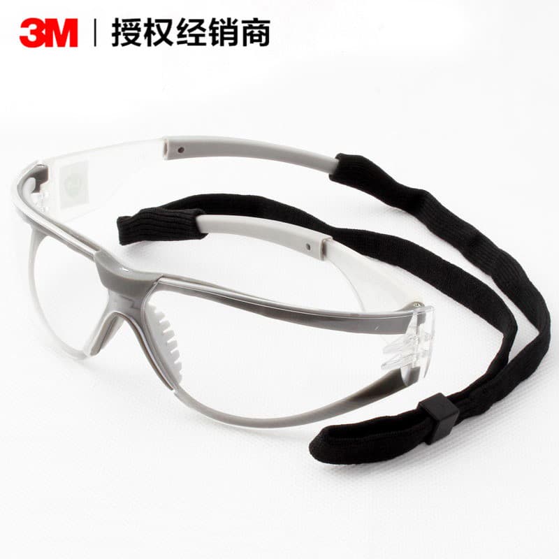 3M 11394 goggles for impact, splash, wind/sand, and fog protection, transparent labor protection eye guards.