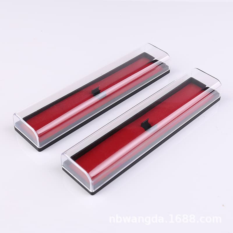 Transparent Square Plastic Gift Box Large Square Pen Packaging Box Metal Pen Premium Gift Box