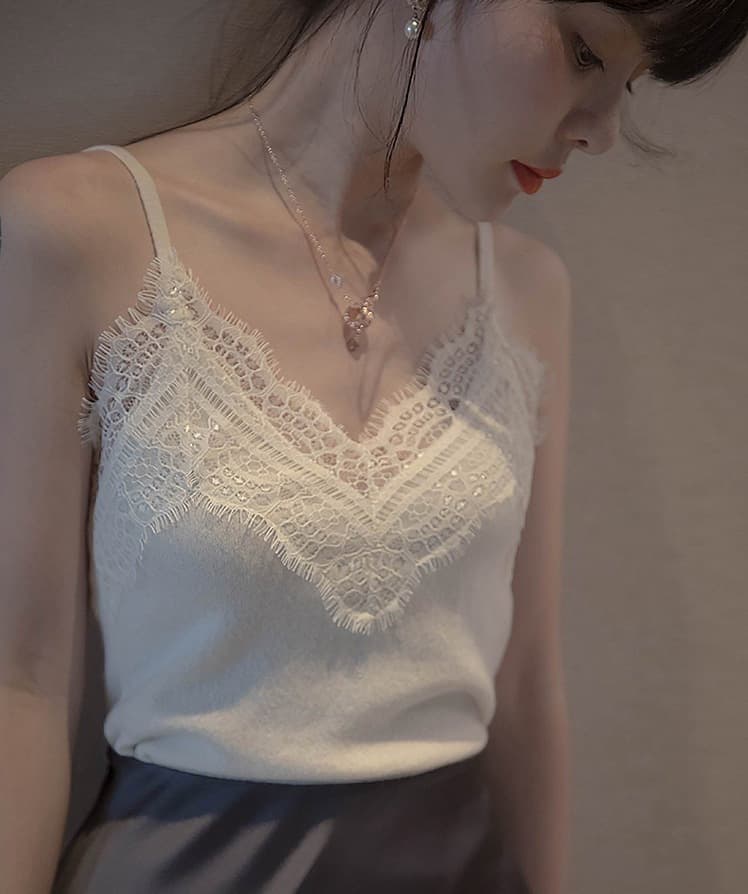 Whitelacevest Women's Knit Sleeveless Underwear Base Tank Top Sexy Trendy Summer Wear Slimming Smooth Outer Inner Wear