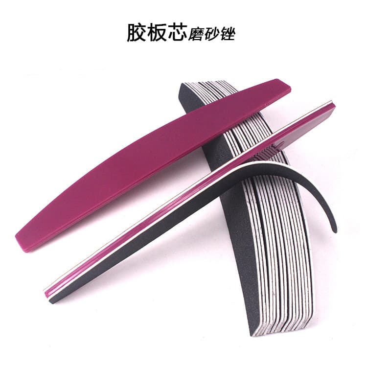 Factory Direct Sales Replaceable Glue Board Core Nail File Sandpaper File Sponge File Glue Core Nail Polishing Strip Manicure Tool