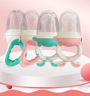 Baby Fruit Feeder Toddler Food Silicone Mesh Pouch Baby Nutrition Fruit Feeder Complementary Feeding Tool