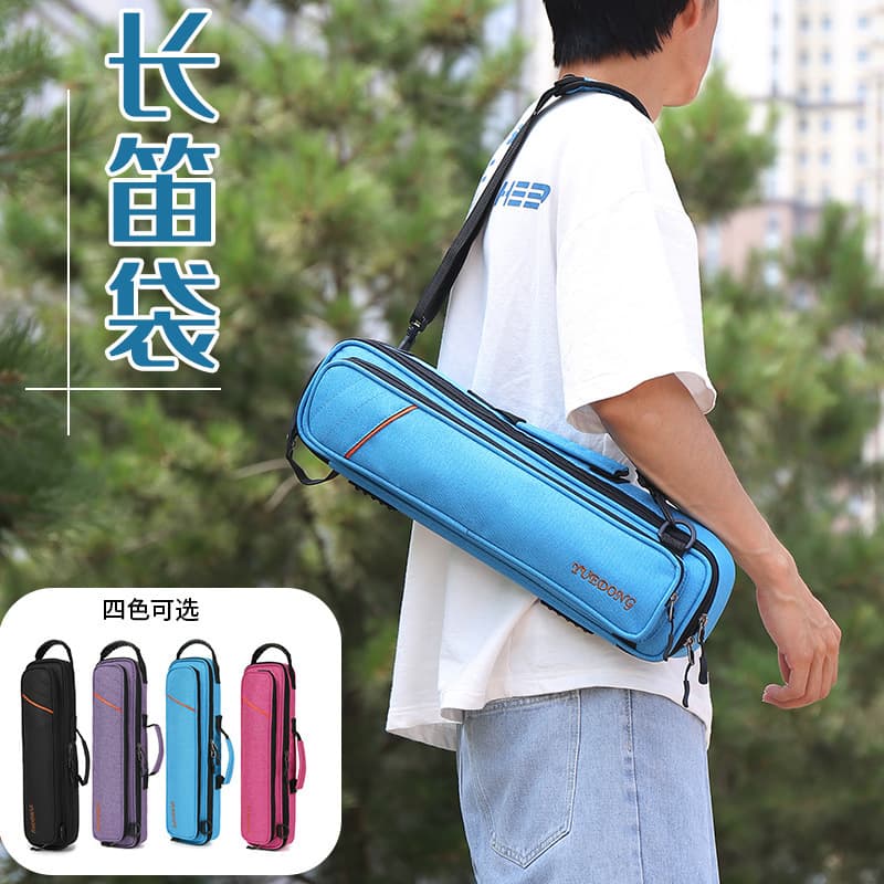 Custom Flute Case Instrument Box Backpack for 16/17 Hole Flutes, Multi-Use for Tools, Instruments, Power Supplies, Makeup, and Sports