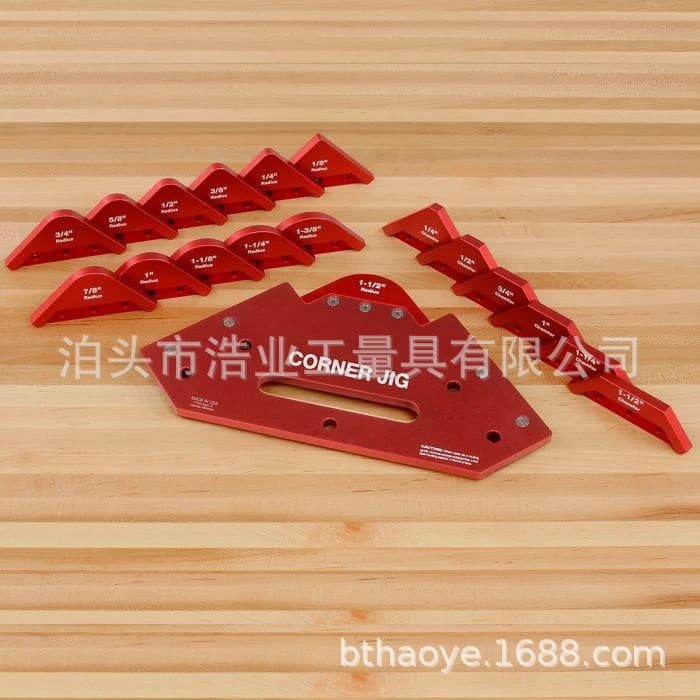 Woodworking edge trimming machine corner rounding gauge, edge trimming machine bevel gauge, carving edge trimming machine template, bakelite milling woodworking tools