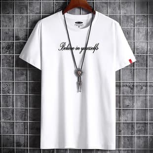 Summer short sleeve t-shirt men wholesale round neck trendy tee half sleeve men's clothing undershirt factory wholesale drop shipping
