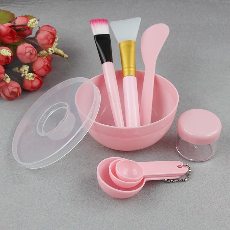 Mask Bowl Set with Lid DIY Facial Tools Bowl Stick Brush Spoon Bottle Beauty Tool Set OPP Packaging