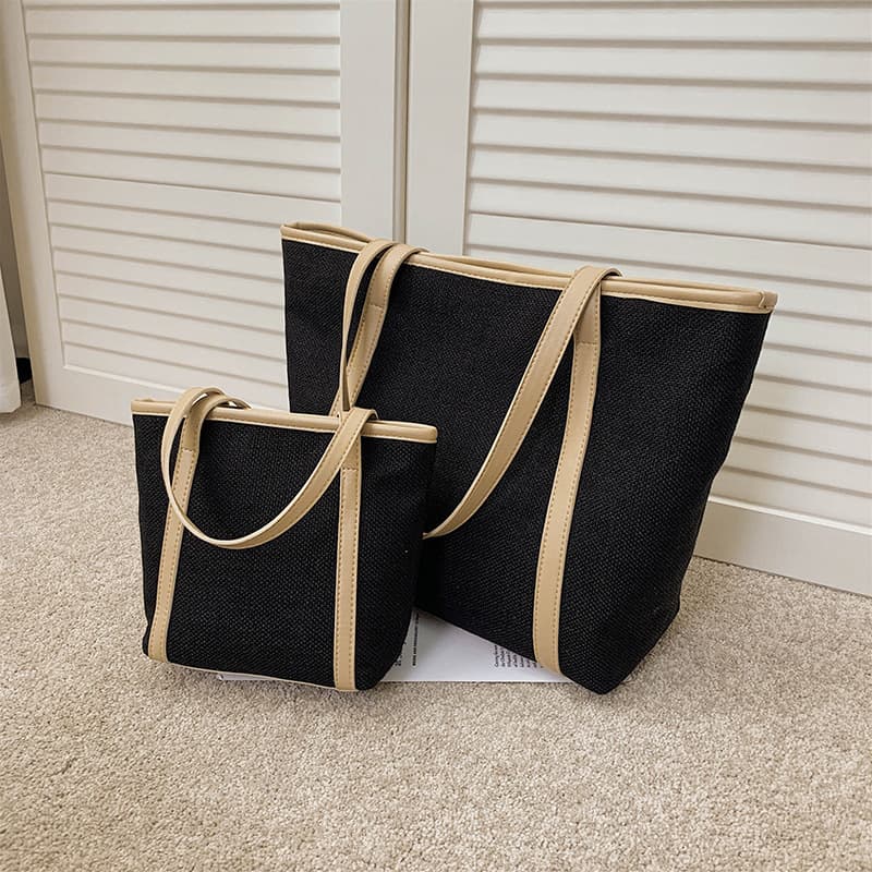 Large capacity women's bag 2020 new Korean style simple canvas handbag bag shoulder women's fashion shopping bag tote bag