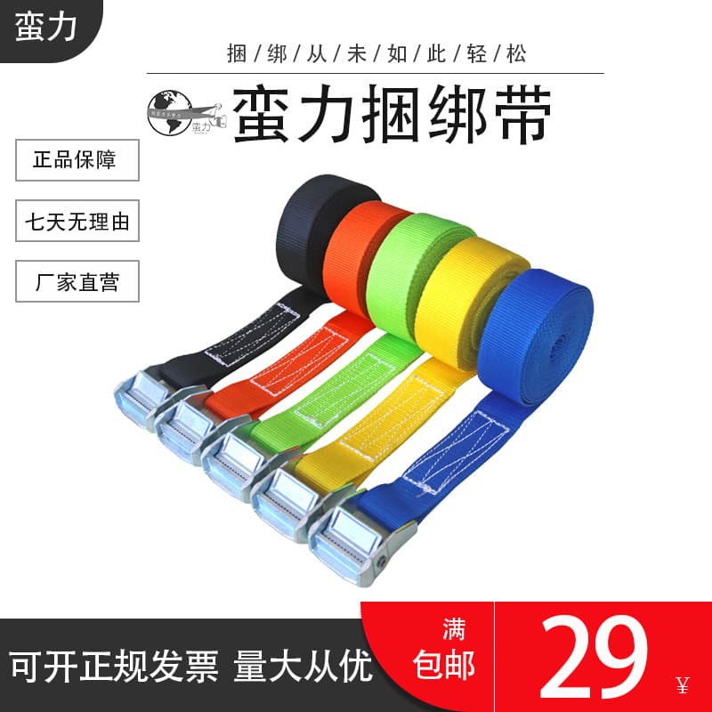 Press Buckle Lashing Strap Cargo Transport Wire Tightener Multi-Function Fixing Webbing Tensioner Customized