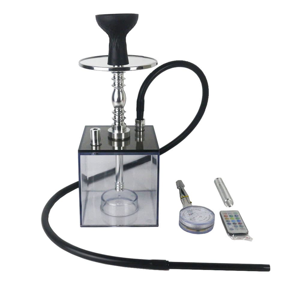 Cross-Border Supply Arabian Square Hookah Acrylic Hookah Set Bar Shisha