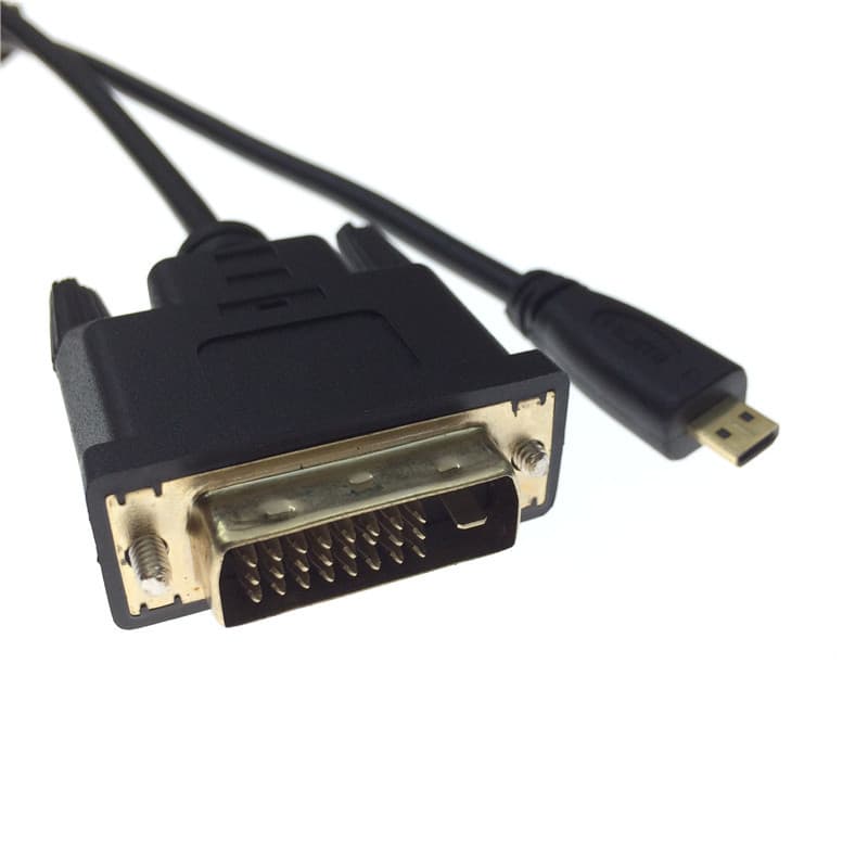 Micro HDMI to DVI Adapter Cable Video Conversion D Type Miniature Tablet Camera Display Interface Copper Clad Steel 1.8m