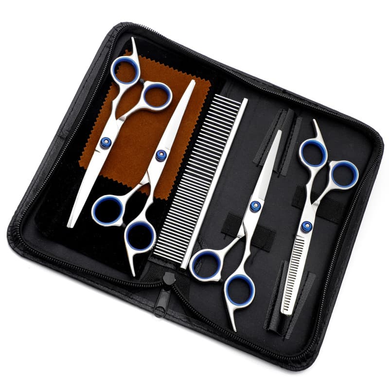 Manufacturer Wholesale 6inch Pet Scissors Dog Grooming Scissors Straight Scissors Curved Scissors Professional Grooming Tool Set