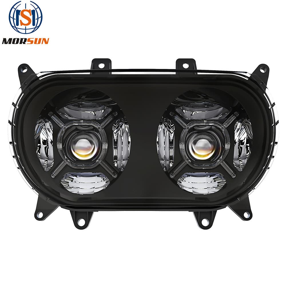 Harley double headlight LED double light New Harley road glider modified headlight 2015+ applicable