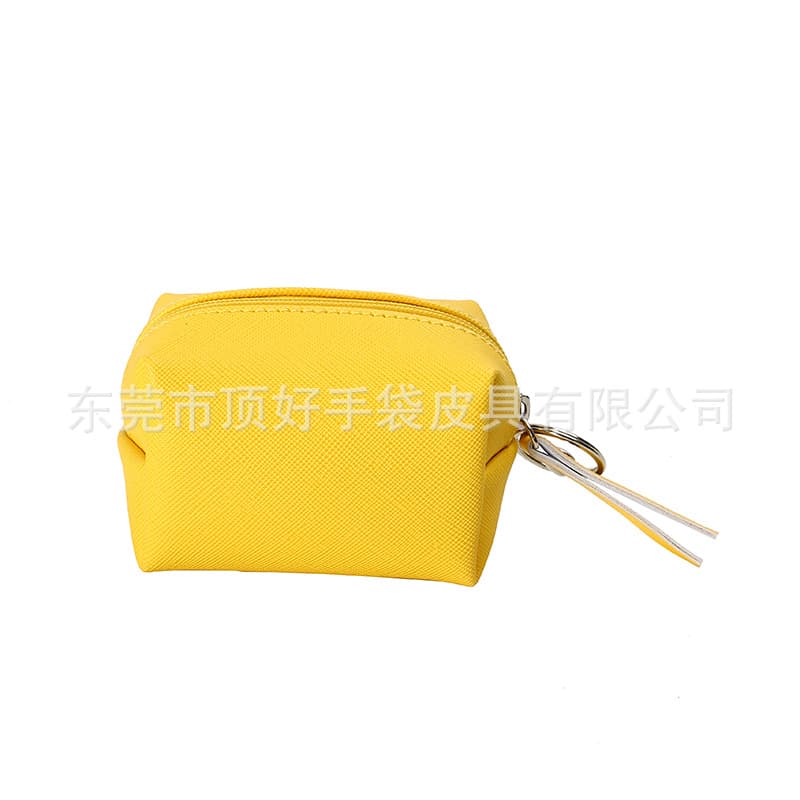 Designer original square PU coin purse yellow waterproof PU mouth red envelope environmental protection multi-functional PU storage bag