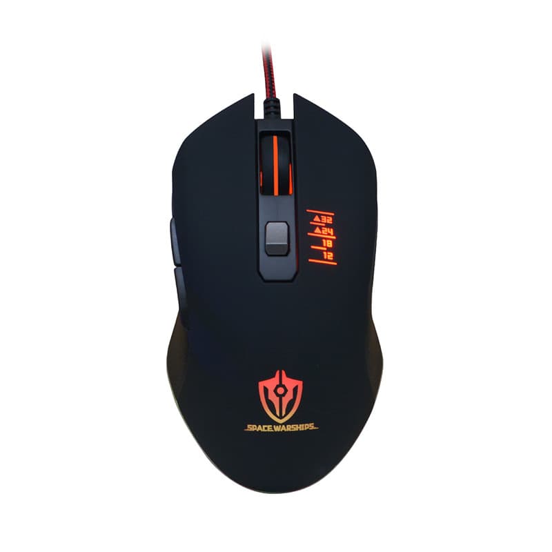 Shibadu GM3 Glowing Gaming Mouse 4-Speed Adjustable Matte Finish USB 6D Glowing Gaming Mouse