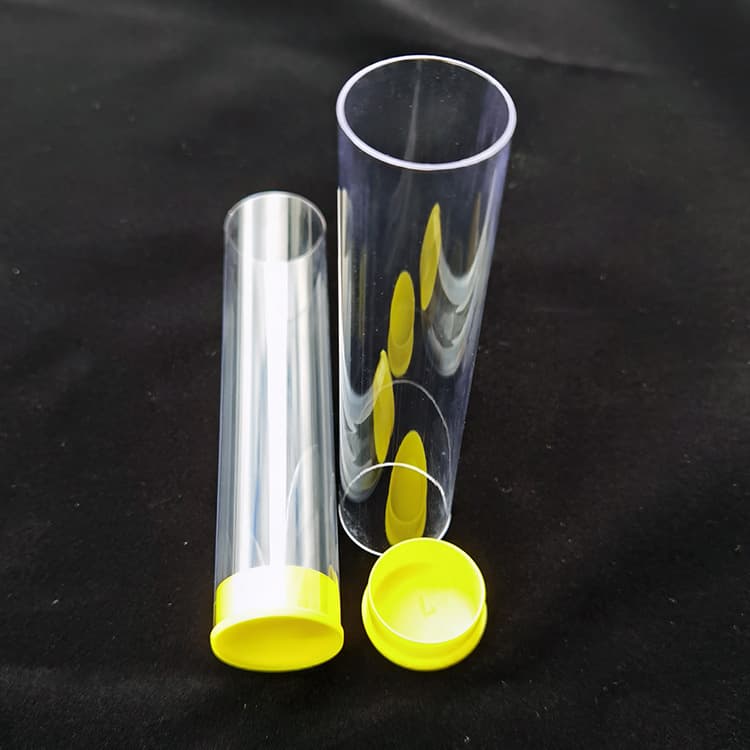 Storage tube packaging tube transparent with lid PETG material PVC button packaging fake bait packaging