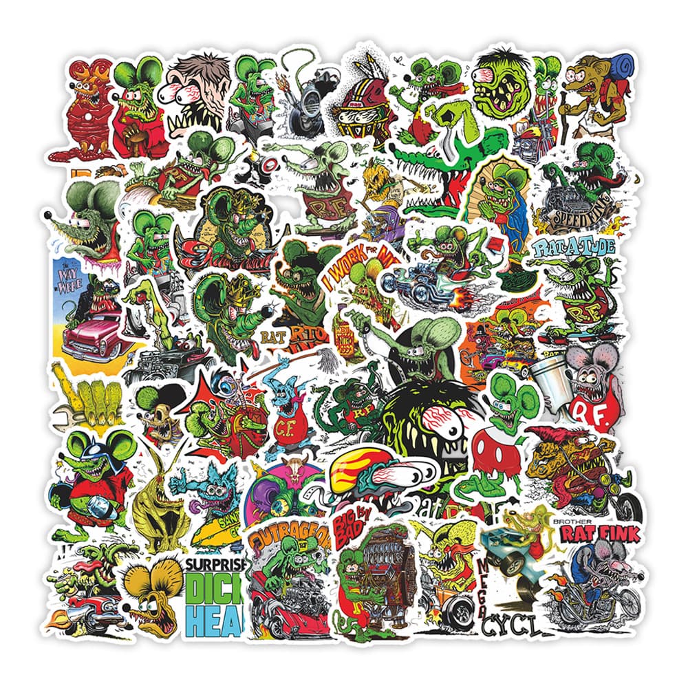 Fink Mouse Phone Stickers for Luggage, Laptops, Skateboards, PVC Self-Adhesive