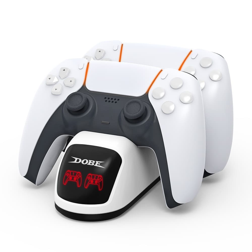 PS5 Game Controller Charging Station, PS5 Wireless Game Controller Dual Charging Station with LED Indicator
