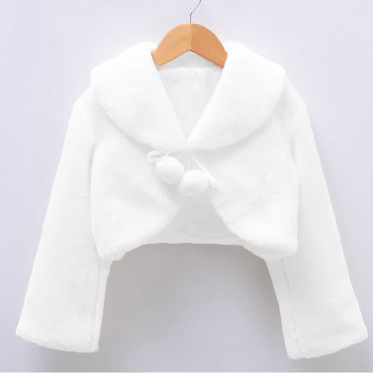 New Cross-border Children's Wool Cape Girls' Coat Flower Girl Performance Dress Outerwear Long Sleeve Autumn Winter Girls' Cape