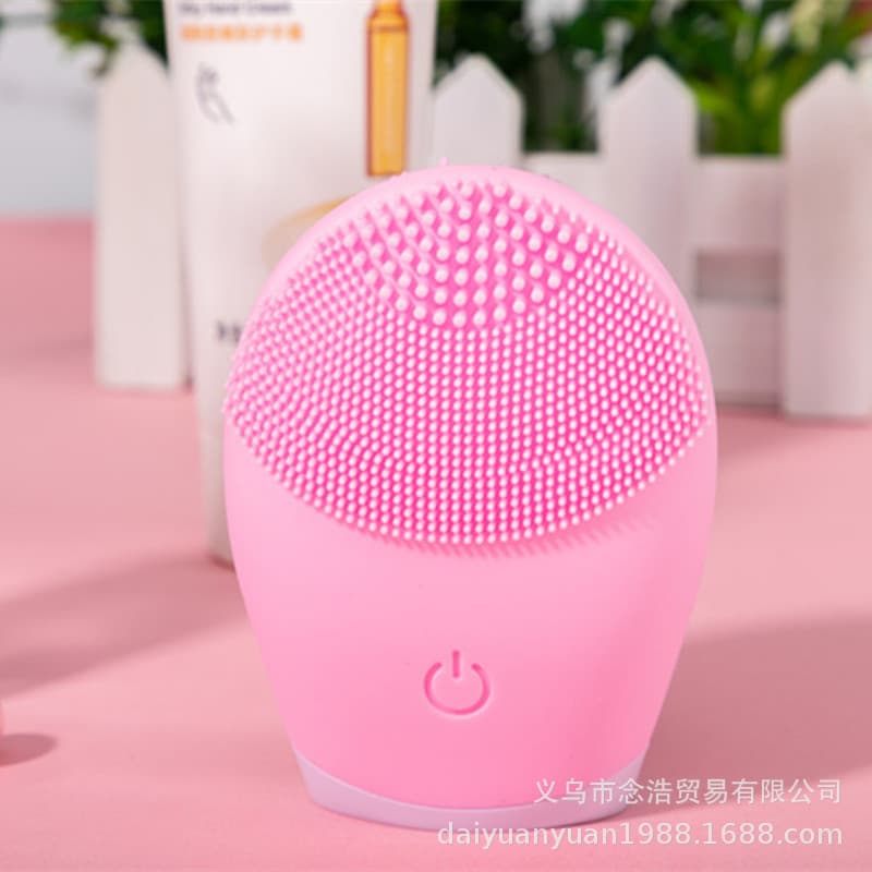 Cross-border New Electric Face Washer Mini Silicone Face Cleanser Face Cleaner Vibrating Face Brush Beauty Instrument