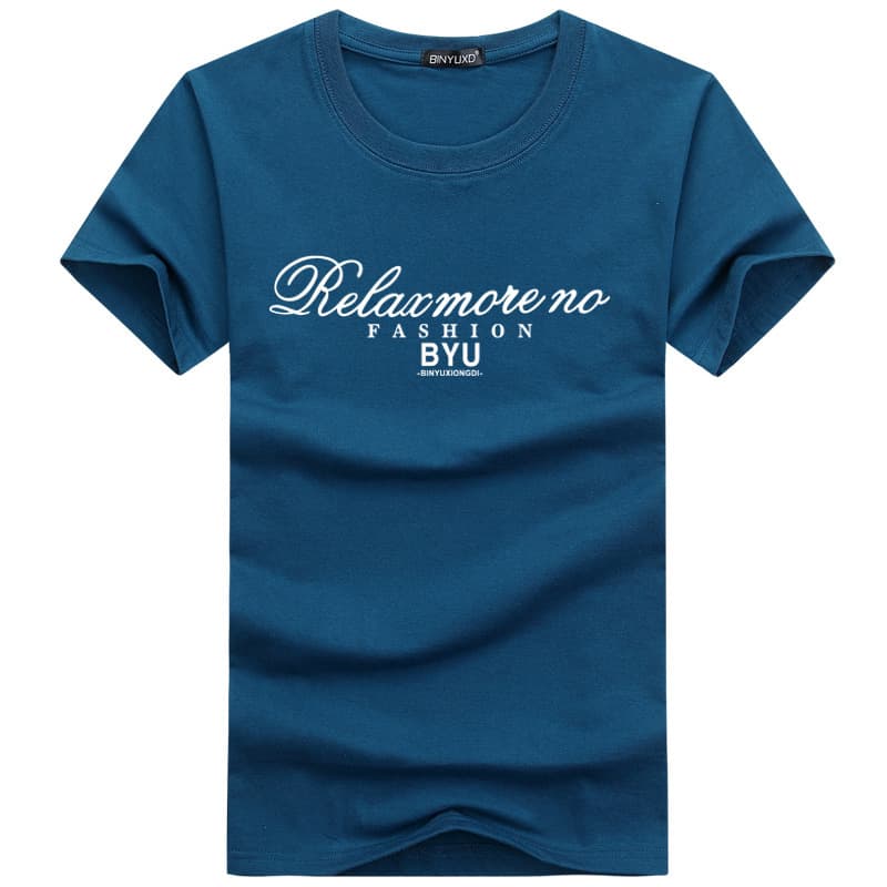 Cross-border AliExpress Men's Short Sleeve Cotton T-Shirt Crew Neck Half Sleeve Top Trendy Korean Style Plus Size Men's Tee Base Layer