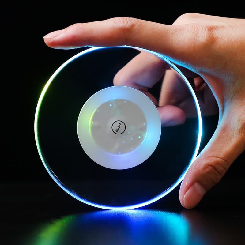 2020 Ultra-Thin Transparent Bar Cocktail Glowing Coaster Base Light LED Cup Bottom Bartending Milk Tea Light