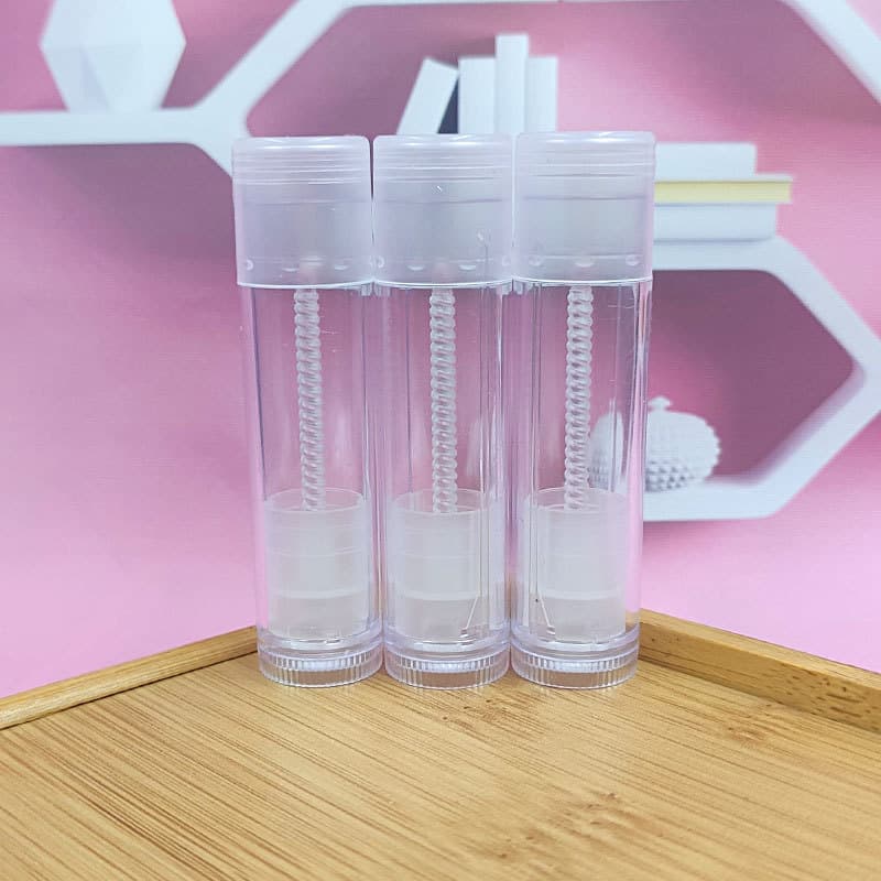 DIY Lip Balm Tube Empty Tube, Fully Transparent Lip Balm Tube Direct Fill No Mold Needed 5.5g