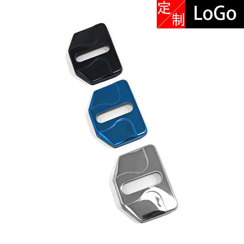 Stainless Steel Protective Cover for Volvo XC60/S90/V40/V90 Multiple Series Door Lock Latch, Rust-Proof