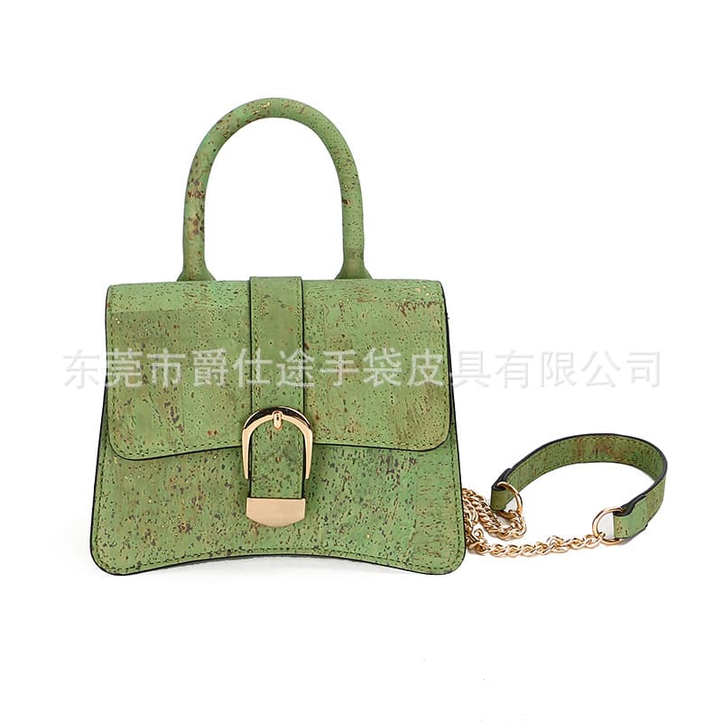 New small fresh cork handbag, eco-friendly waterproof Cork chain bag, creative hand-held shoulder bag