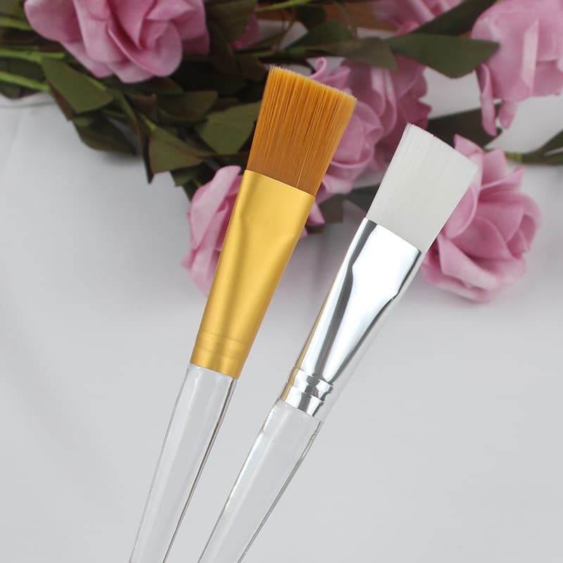 Premium Facial Mask Applicator Tool Crystal Rod Transparent Face Mask Brush Makeup Beauty Tool Wholesale White Bristles Yellow Bristles