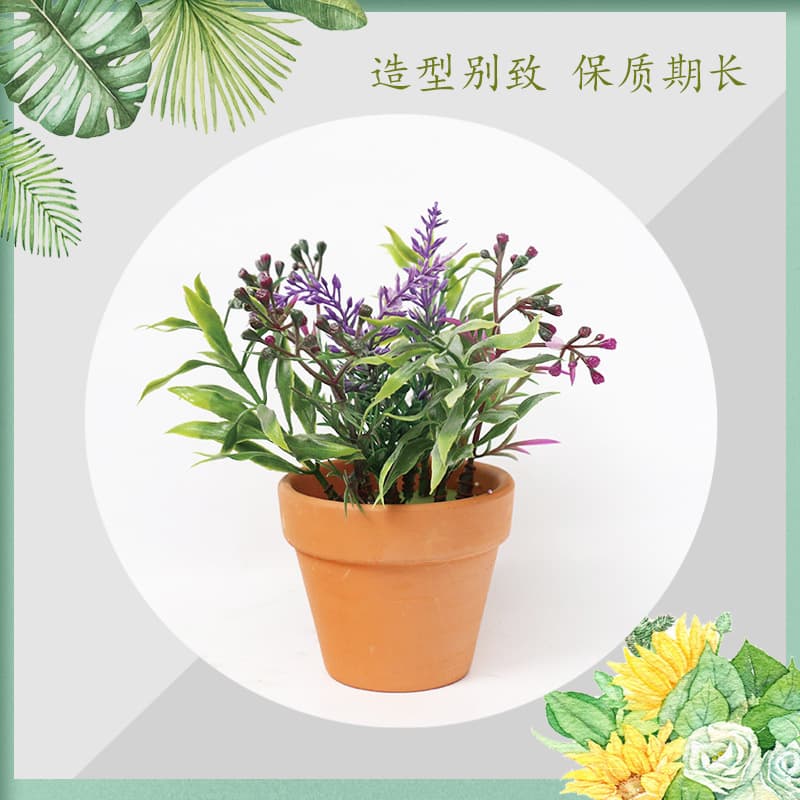 Custom Artificial Green Plants, Bonsai, Plastic Fake Flowers Decorative Potted Plants for Home Decoration