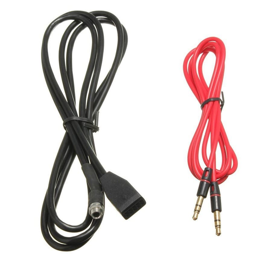 AUX Audio Cable with Red Female Connector for BMW E54 E39 E53 X5 E46