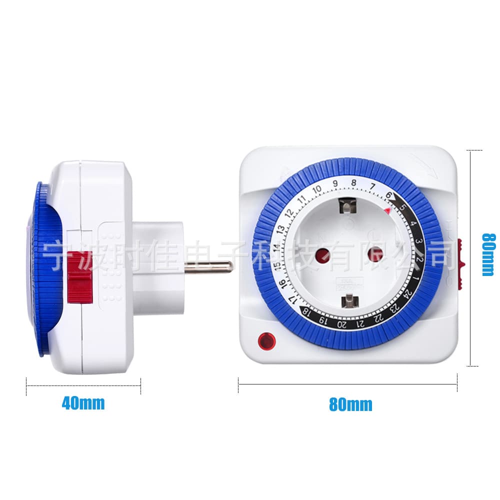 Mechanical Timer Socket, Household Smart Switch 24-Hour Cycle Timer, Pre-set Auto Power-off