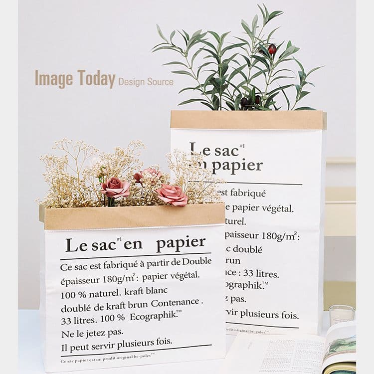 Ins-style Nordic Kraft Paper Storage Bag, Photography Prop for Clothing Shoots, Dried Flower Bag, Indoor Decoration, Artistic