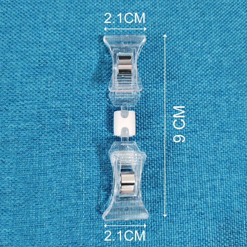 Production POP Explosion Sticker Clip Double-headed Transparent Crystal Shelf Clip Label Advertising Clip Bulk Discount