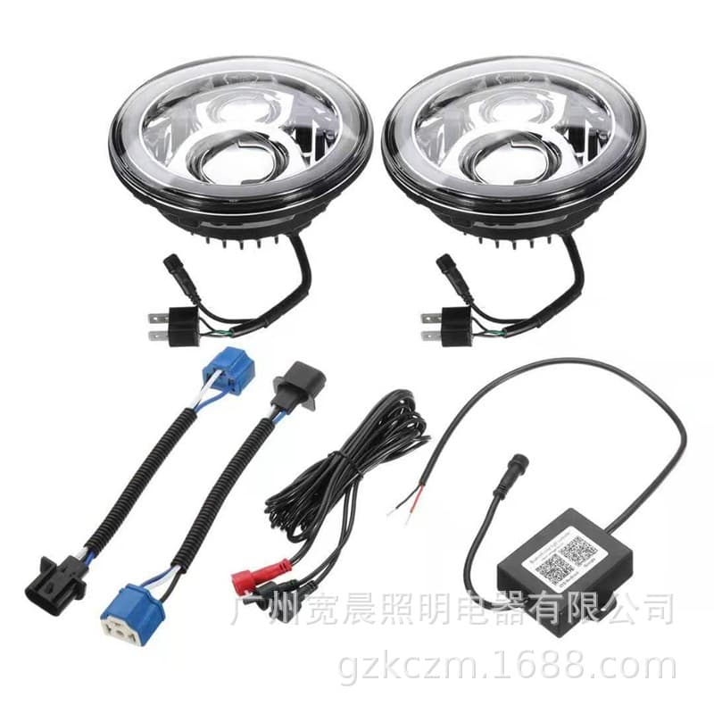 7-inch RGB Jeep Wrangler Headlight RGB Bluetooth Control Headlight RGB Car Headlight