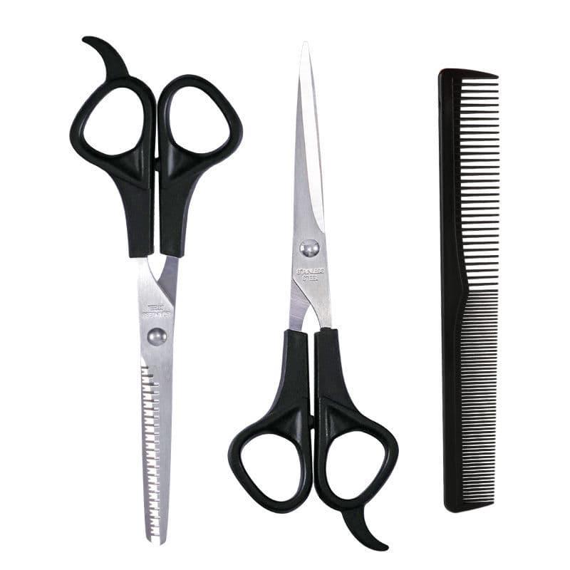 Children's Haircut Kit Baby Grooming Scissors Set with Thinning and Flat Shears for Pets Three-Piece