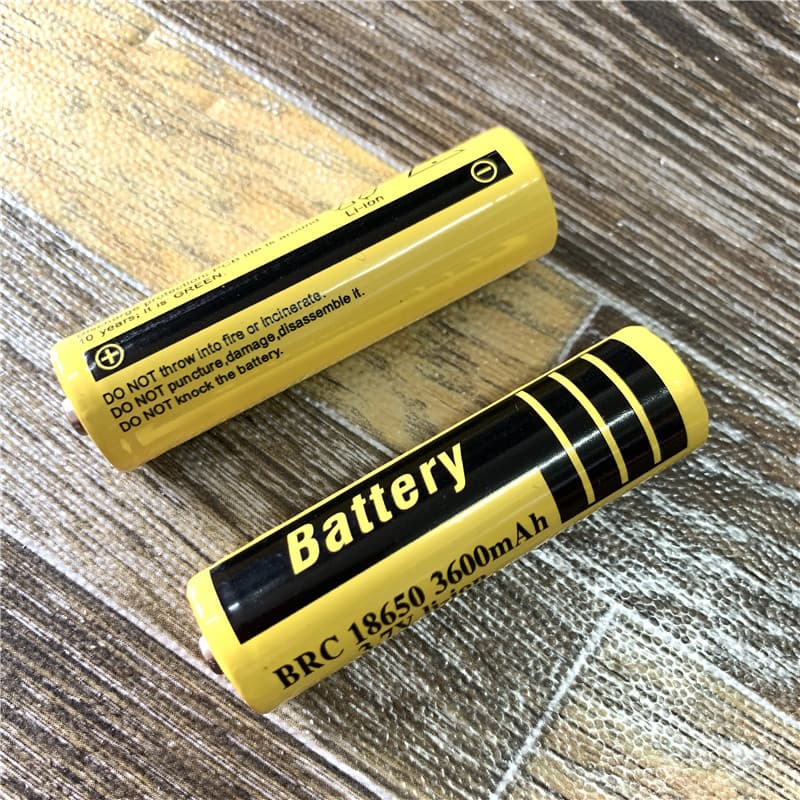 3.7V High Capacity 18650 Rechargeable Battery High Power Flashlight Power Supply 3600mAh Yellow 18650 Battery
