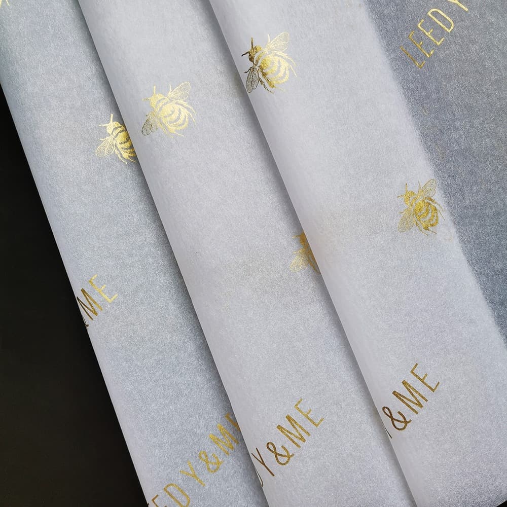 Sydney paper packaging paper, cotton paper printed with golden LOGO, 17g tissue paper printing, manufacturer direct sales