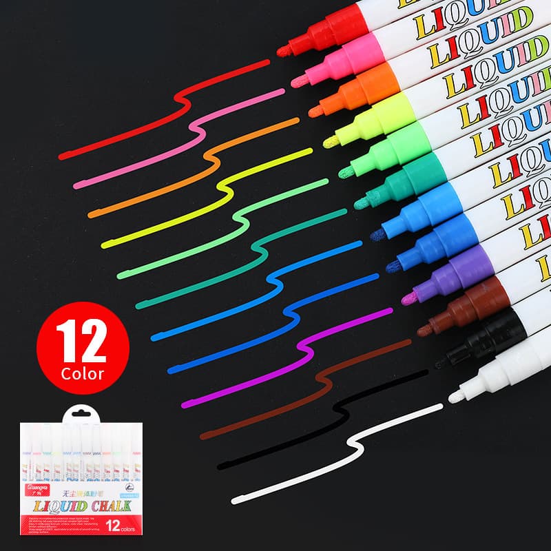 Customized Guangna 2085 dust-free liquid chalk office teaching writing student children's paintbrush black and white board pen