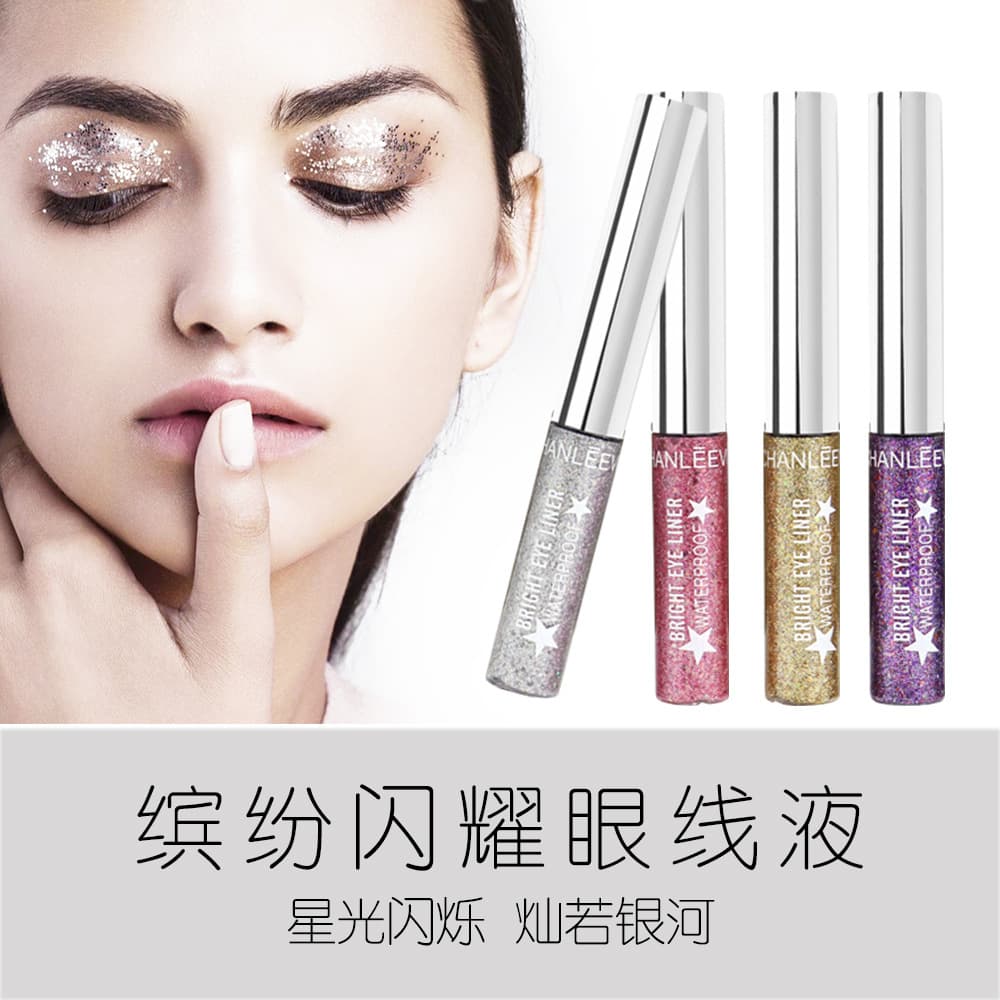 Cross-border Liquid Eyeliner Diamond Highlighter Eyeshadow Liquid Glitter Sparkle Shiny Pearl Eyeliner Self-Selling