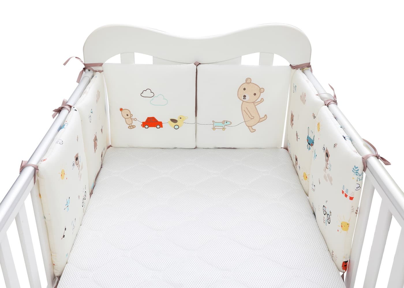 Yuan'ai Fairy Tale Baby Bedding, Children's Bed Bumpers and Backrests, Cloud Bear