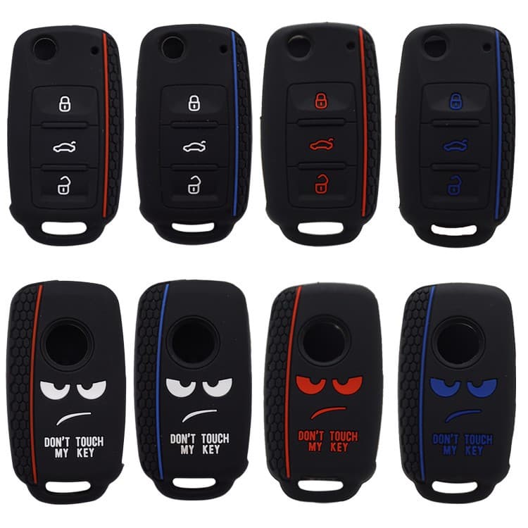 Silicone Key Fob Cover For Volkswagen New Beetle Magotan Tiguan Touareg Remote Control Car Key Protective Case