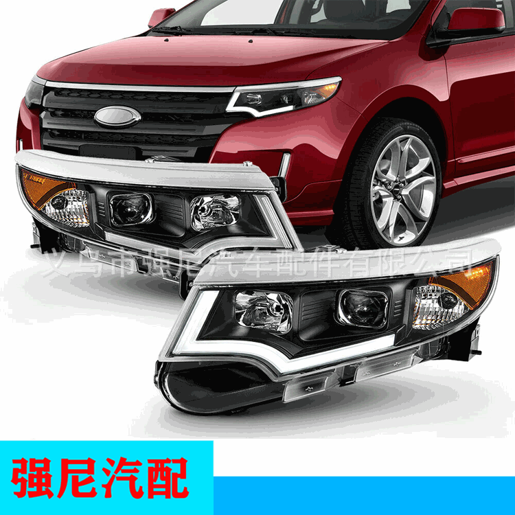 For 11-14 Ford Edge LED Headlight (Black Housing) BT4Z13008H BT4Z13008G