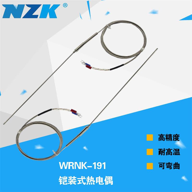 K-type armored thermocouple WRNK-191 needle type thermocouple temperature sensor flexible probe PT100/E/J