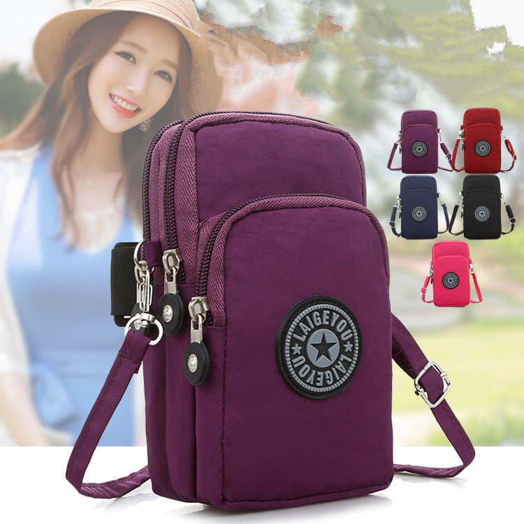 Drop Shipping New Canvas Solid Color Washed Single Shoulder Arm Bag, Travel Japanese-style Fashion Casual Waterproof Korean Student Phone Bag