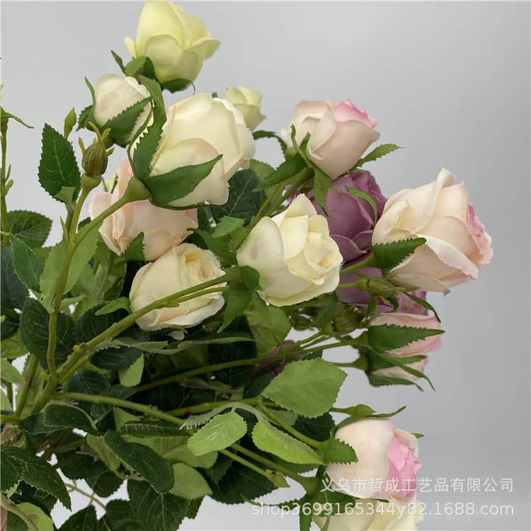 Replica Rose Decor for Interior Spaces, Faux Floral Arrangement in Vase for Living Room Display