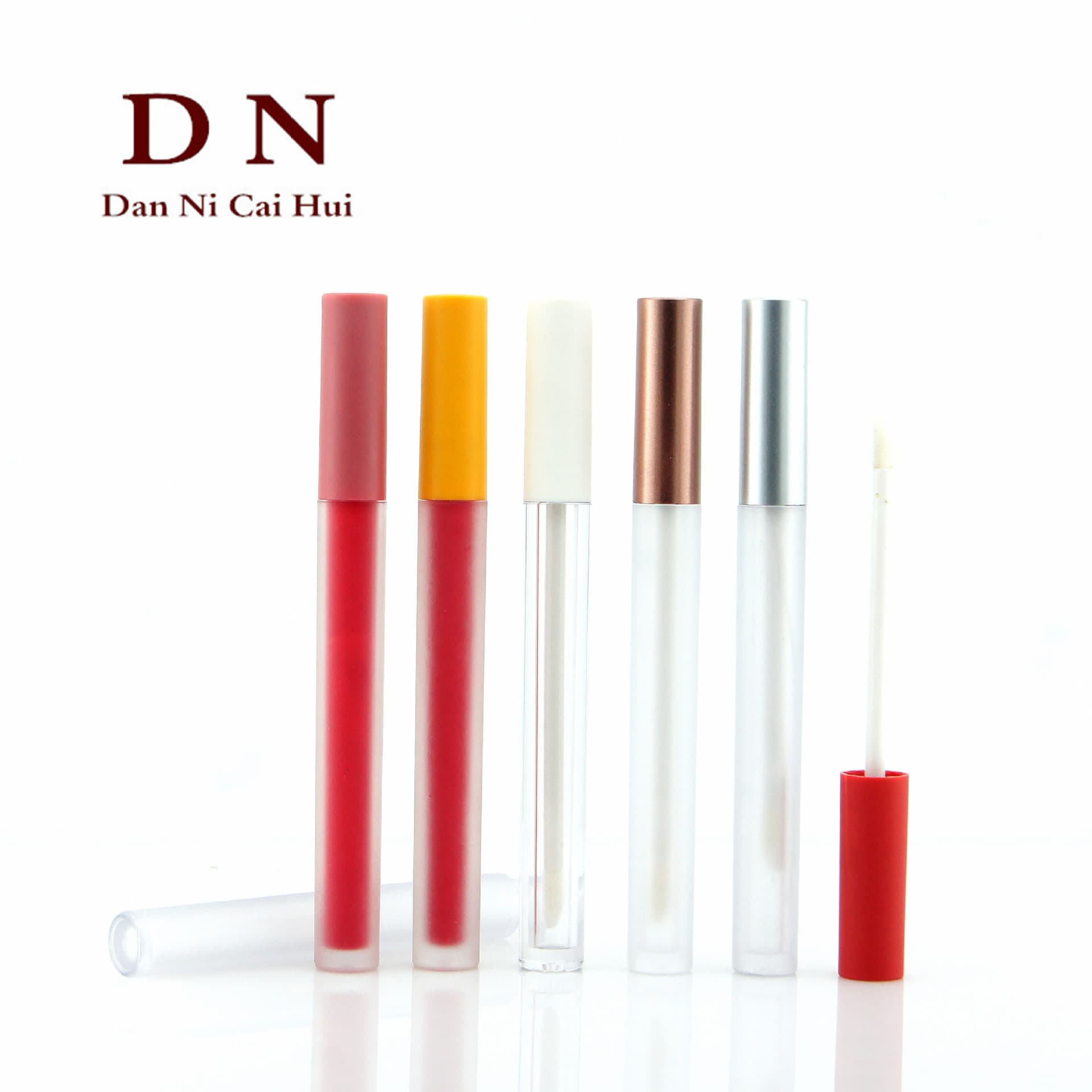 DN Factory Wholesale Simple Round Lip Gloss Tube 1.5ml Frosted Lip Gloss Tube Empty Lip Gloss Tube Packaging