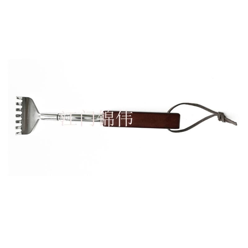 Factory Wooden Handle Telescopic Back Scratcher Stainless Steel Scratch Tool Square Wooden Handle Back Scratcher Itch Relief